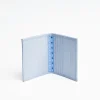 Light Blue Leather Folding Card Holder - 10 Compartments