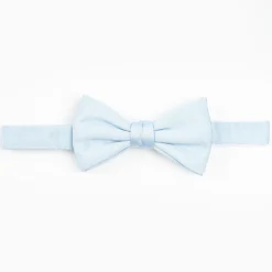Light Blue Pre-Knotted Silk Bowtie - Solid Color
