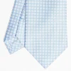 Light Blue Sartorial Classic Silk Tie Small Flower Pattern