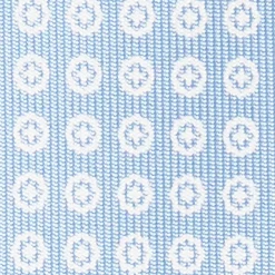 Light Blue Sartorial Classic Silk Tie Small Flower Pattern
