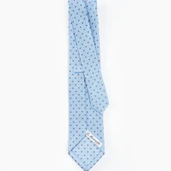 Light Blue Sartorial Classic Tie - Small Flower Pattern