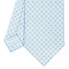 Light Blue Sartorial Classic Silk Tie - Small Flower Designs