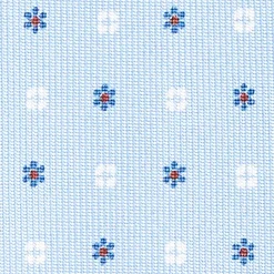 Light Blue Sartorial Classic Silk Tie - Small Flower Designs