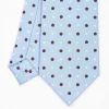 Light Blue Sartorial Classic Silk Tie - Small Flower Designs