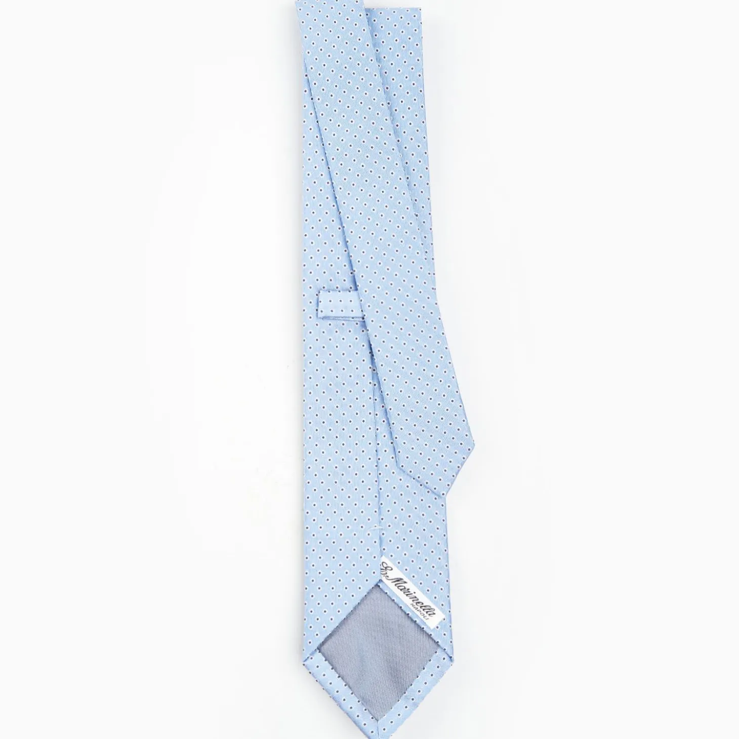 Light Blue Sartorial Jacquard Silk Tie - Small Geometric Designs