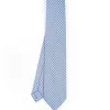 Light Blue Sartorial Jacquard Silk Tie - Small Geometric Pattern