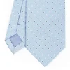 Light Blue Sartorial Jacquard Silk Tie - Small Geometric Pattern