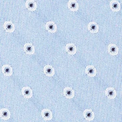 Light Blue Sartorial Jacquard Silk Tie - Small Geometric Pattern