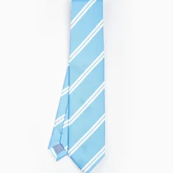 Light Blue Sartorial Striped Silk Tie