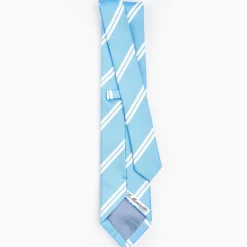 Light Blue Sartorial Striped Silk Tie