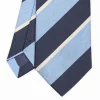 Light Blue Sartorial Striped Silk Tie