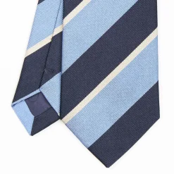 Light Blue Sartorial Striped Silk Tie