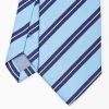 Light Blue Sartorial Striped Silk Tie