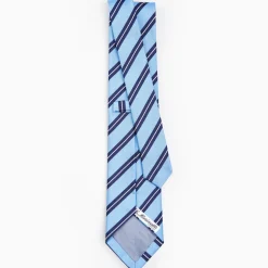Light Blue Sartorial Striped Silk Tie