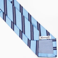 Light Blue Sartorial Striped Silk Tie