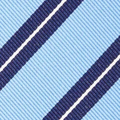 Light Blue Sartorial Striped Silk Tie