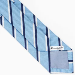 Light Blue Sartorial Striped Silk Tie