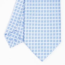 Light Blue Silk And Orange Fiber Tie