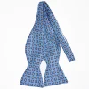 Light Blue Silk Bowtie To Self-Tie - Small Floe00Ecwer Pattern