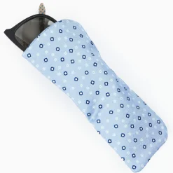 Light Blue Silk Glasses Case