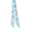 Light Blue Silk Twilly World Of Archivio Flowers 1961