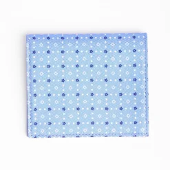 Light Blue Small Wallet In Silk And Leather