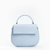 Light Blue Smooth Leather Cleo Bag