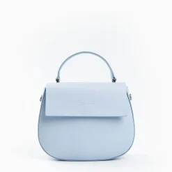 Light Blue Smooth Leather Cleo Bag