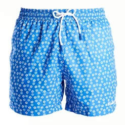 Light Blue Swim Shorts- Large Patterns