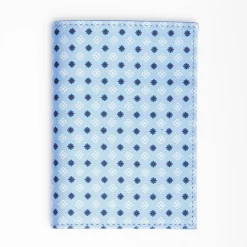 Light Blue Vertical Wallet In Silk And Leather