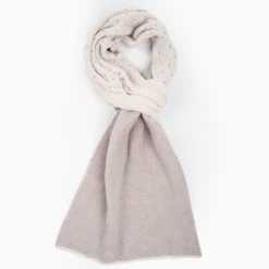 Light Brown And Beige Dots Cashmere Neck Warmer
