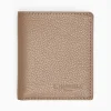 Light Brown Hammered Leather Small Wallet