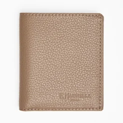 Light Brown Hammered Leather Small Wallet