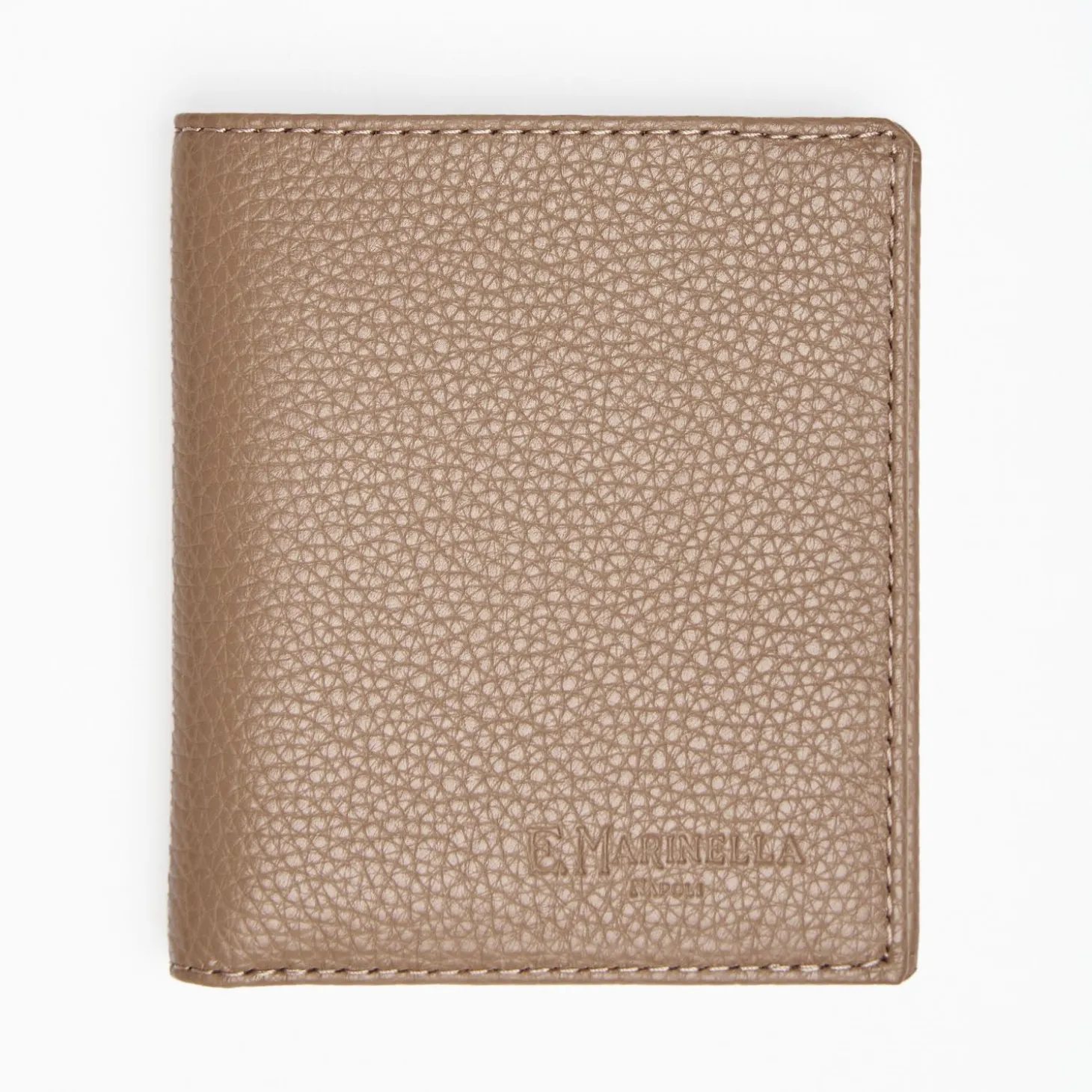 Light Brown Hammered Leather Small Wallet