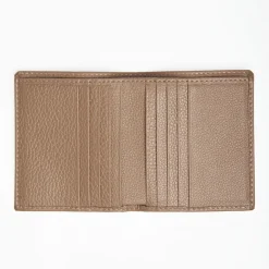 Light Brown Hammered Leather Small Wallet