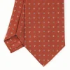 Light Brown Sartorial Classic Tie - Small Flower Pattern