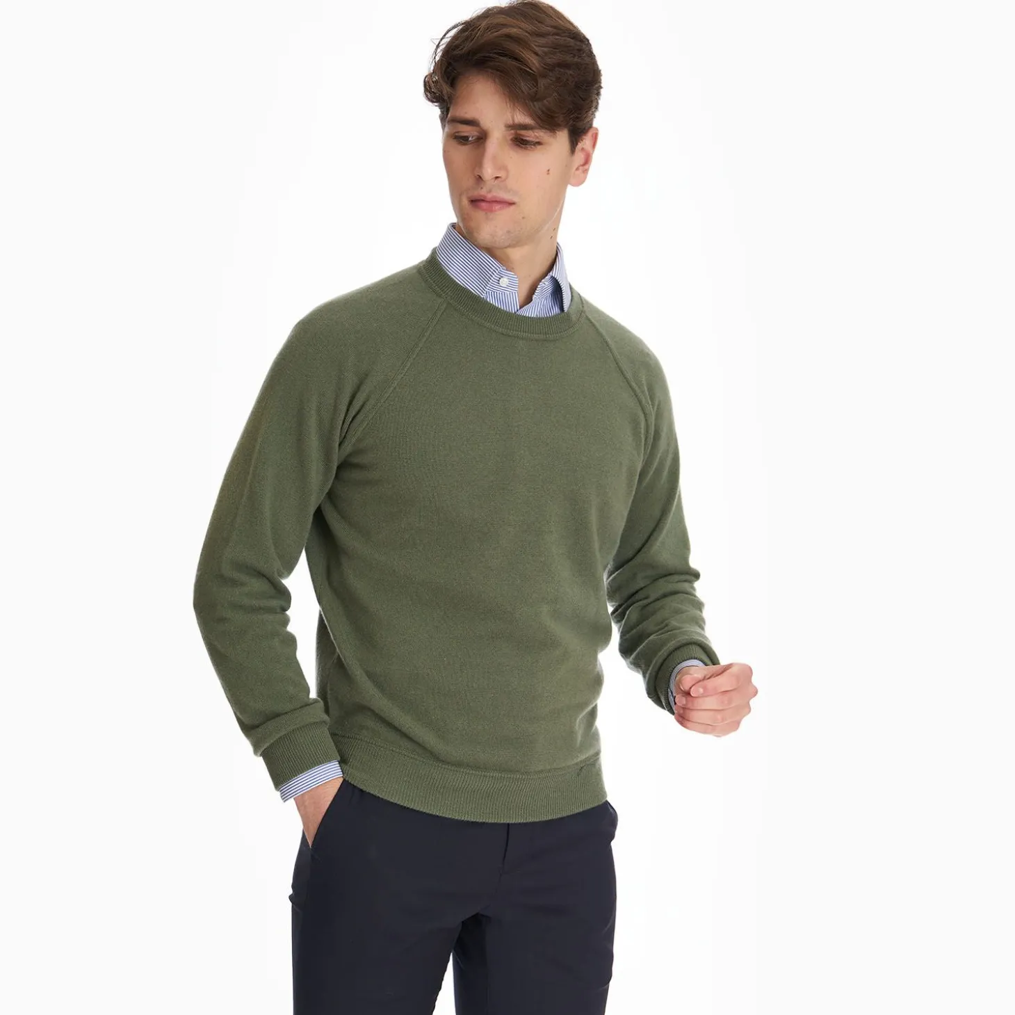 Light Green Cashmere Sweatshirt