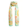 Light Green Cotton And Linen Scarf