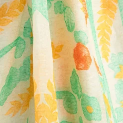 Light Green Cotton And Linen Scarf