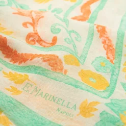 Light Green Cotton And Linen Scarf