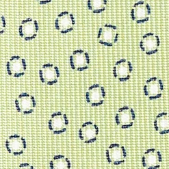 Light Green 9 Fold Sartorial Silk Tie - Small Geometric Pattern
