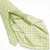 Light Green 7 Fold Sartorial Silk Tie - Small Flower Pattern