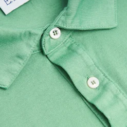 Light Green Jersey Short Sleeve Polo Shirt