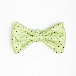 Light Green Pre-Knotted Bowtie - Small Geometric Pattern