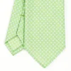 Light Green Sartorial Classic Silk Tie - Small Flower Pattern