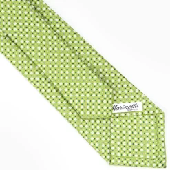 Light Green Sartorial Classic Silk Tie - Small Flower Pattern