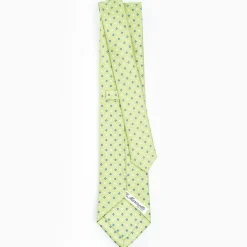 Light Green Sartorial Classic Silk Tie - Small Flower Designs