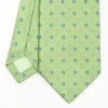 Light Green Sartorial Jacquard Silk Tie - Small Flower Designs