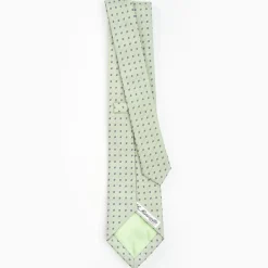 Light Green Sartorial Jacquard Silk Tie - Small Flower Designs