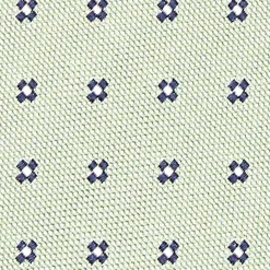 Light Green Sartorial Jacquard Silk Tie - Small Flower Designs